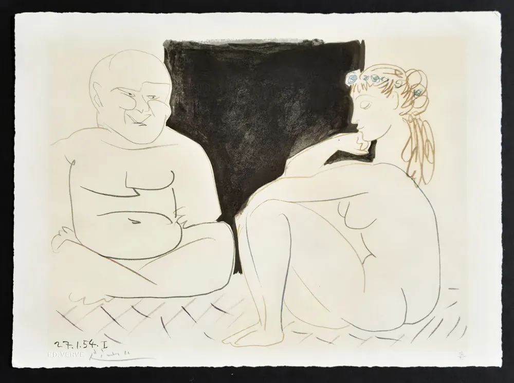 Litografia Picasso - The Two Thinkers