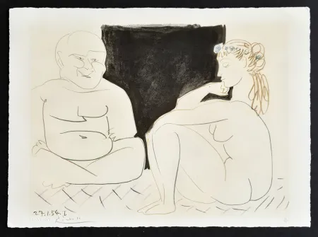 Litografia Picasso - The Two Thinkers