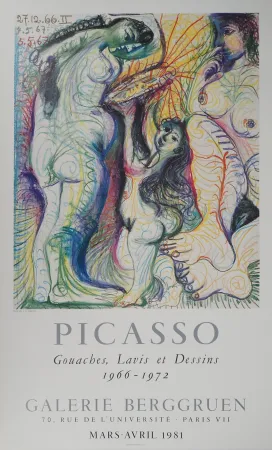 Cartaz Picasso - Trois nus à la toilette