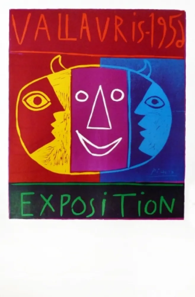 Linogravura Picasso - Vallauris 1956