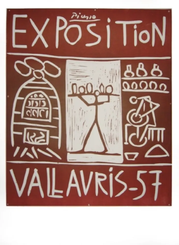 Linogravura Picasso - Vallauris 57
