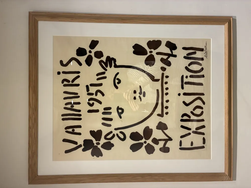 Linogravura Picasso - Vallauris Exposition, 1951