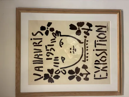 Linogravura Picasso - Vallauris Exposition, 1951