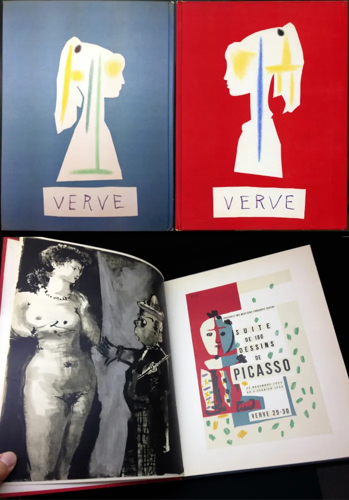 Livro Ilustrado Picasso - VERVE N° 29-30. Suite de 180 dessins de Picasso (The Human Comedy. 1954)