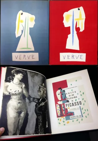 Livro Ilustrado Picasso - VERVE N° 29-30. Suite de 180 dessins de Picasso (The Human Comedy. 1954)