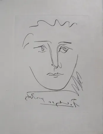 Gravura Picasso - Visage pour Roby