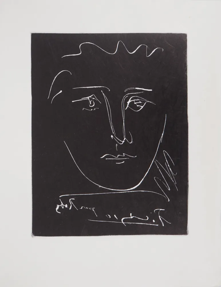 Gravura Picasso - Visage pour Roby
