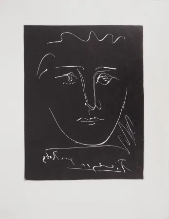 Gravura Picasso - Visage pour Roby