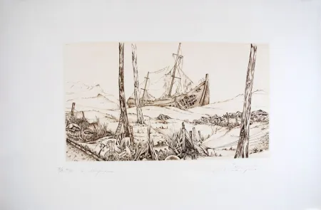 Gravura Pierron - Le Naufrage