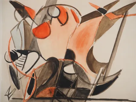 Litografia Pignon - Secours en mer, le renflouement