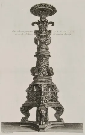 Gravura Piranesi - Perspectiva de candelabro
