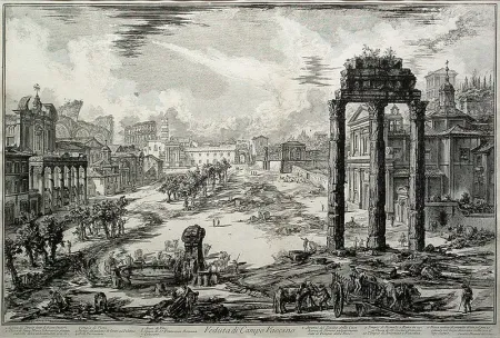 Gravura Piranesi - Veduta di Campo Vaccino 