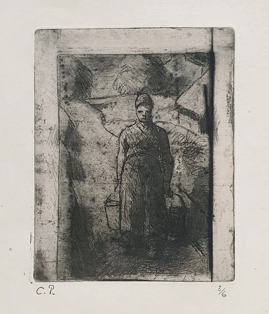 Gravura Pissarro - La Paysanne (Female Peasant)