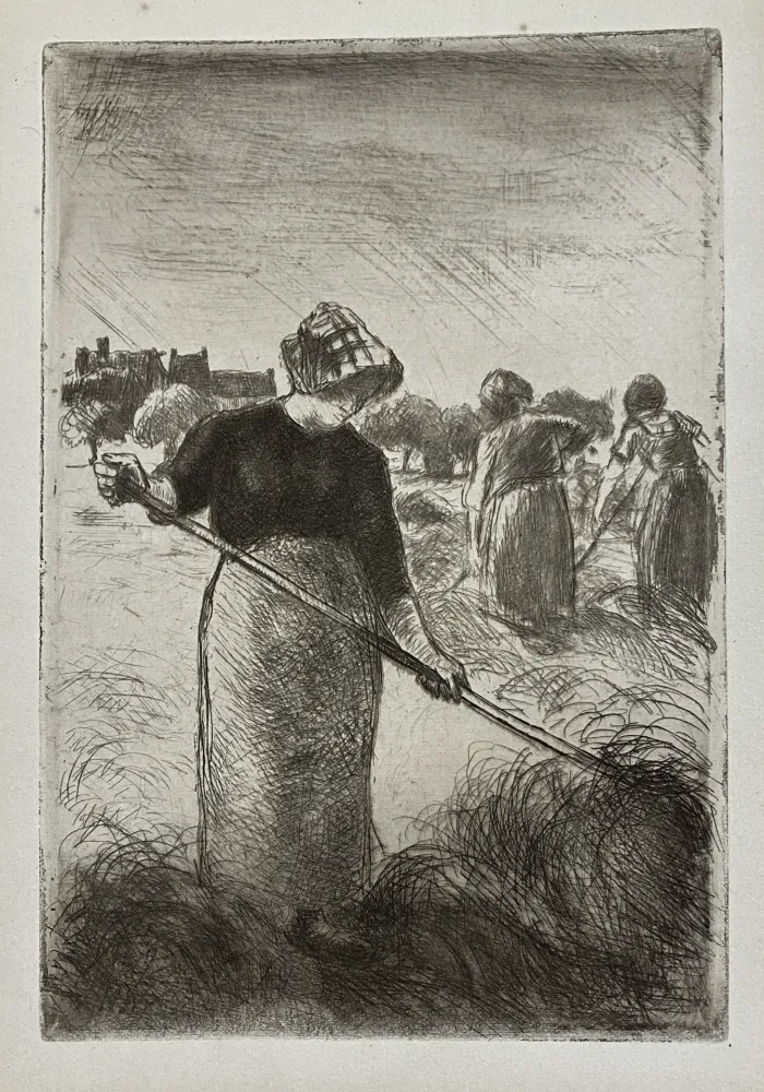 Água-Forte Pissarro - Les Faneuses, 1890