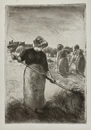 Água-Forte Pissarro - Les Faneuses, 1890