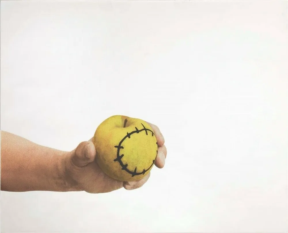 Serigrafia Pistoletto - La mela reintegrata