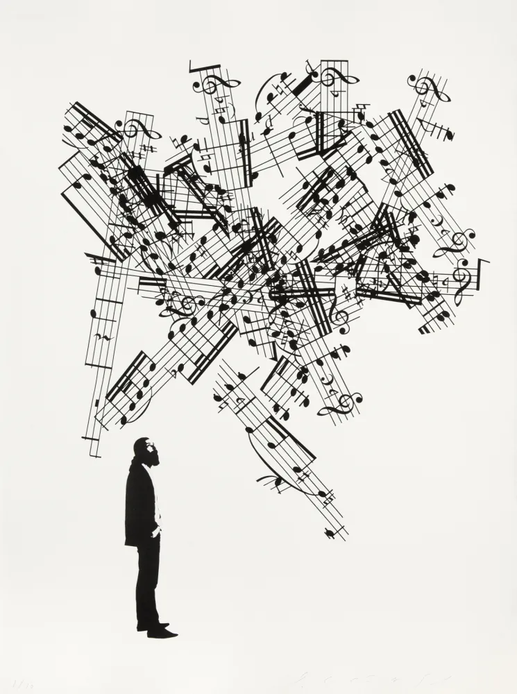 Xilogravura Plensa - Suite du temps X