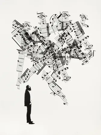 Xilogravura Plensa - Suite du temps X