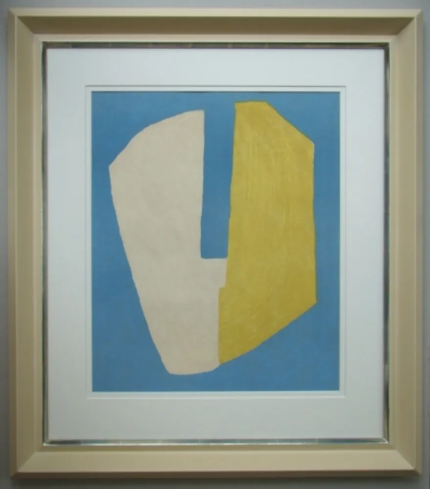 Litografia Poliakoff - Composition jaune et bleue