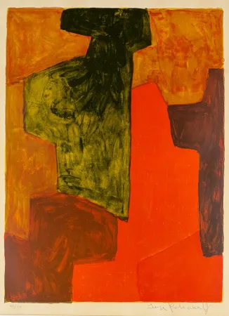 Sem Técnica Poliakoff - Composition orange et verte