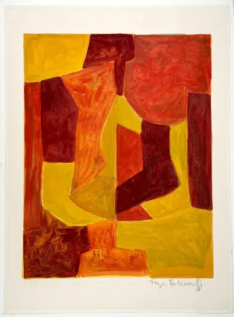 Litografia Poliakoff -  Composition orange L51 