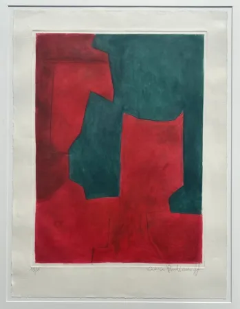 Gravura Poliakoff - Composition Rouge et Verte