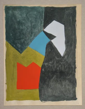 Estêncil Poliakoff - Gouache, 1955