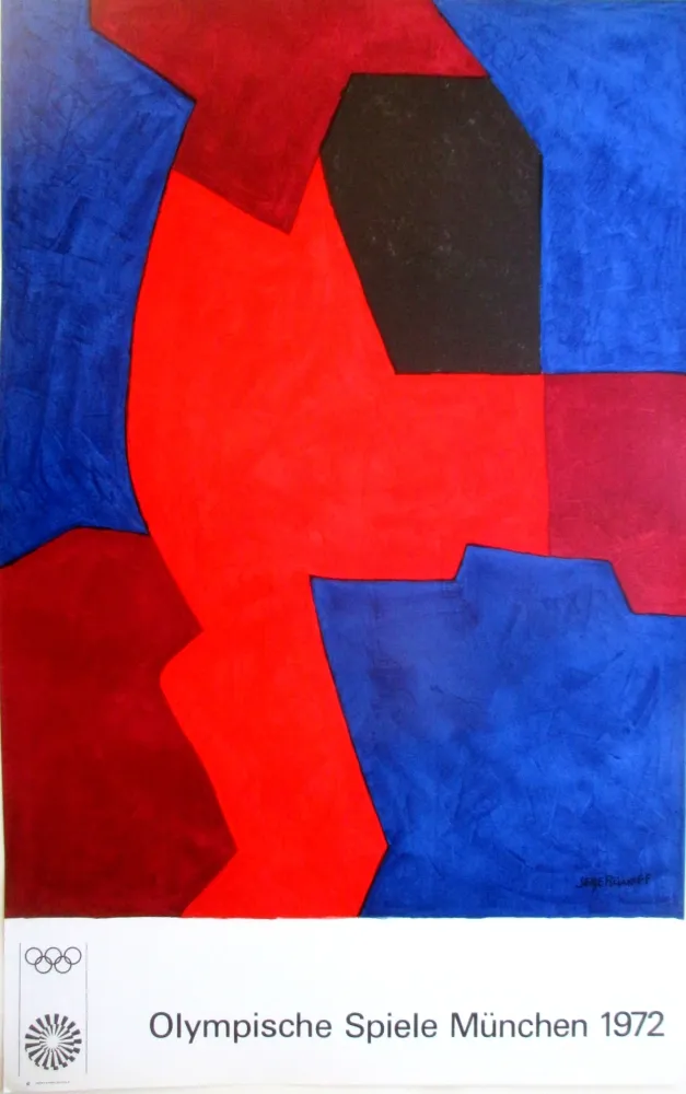 Litografia Poliakoff - OL 1972, original colourlithograph