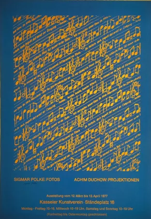 Serigrafia Polke - Ausstellungsplakat Kasseler Kunstverein, 1977.