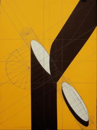 Litografia Pomodoro - Untitled (Spliced Column)