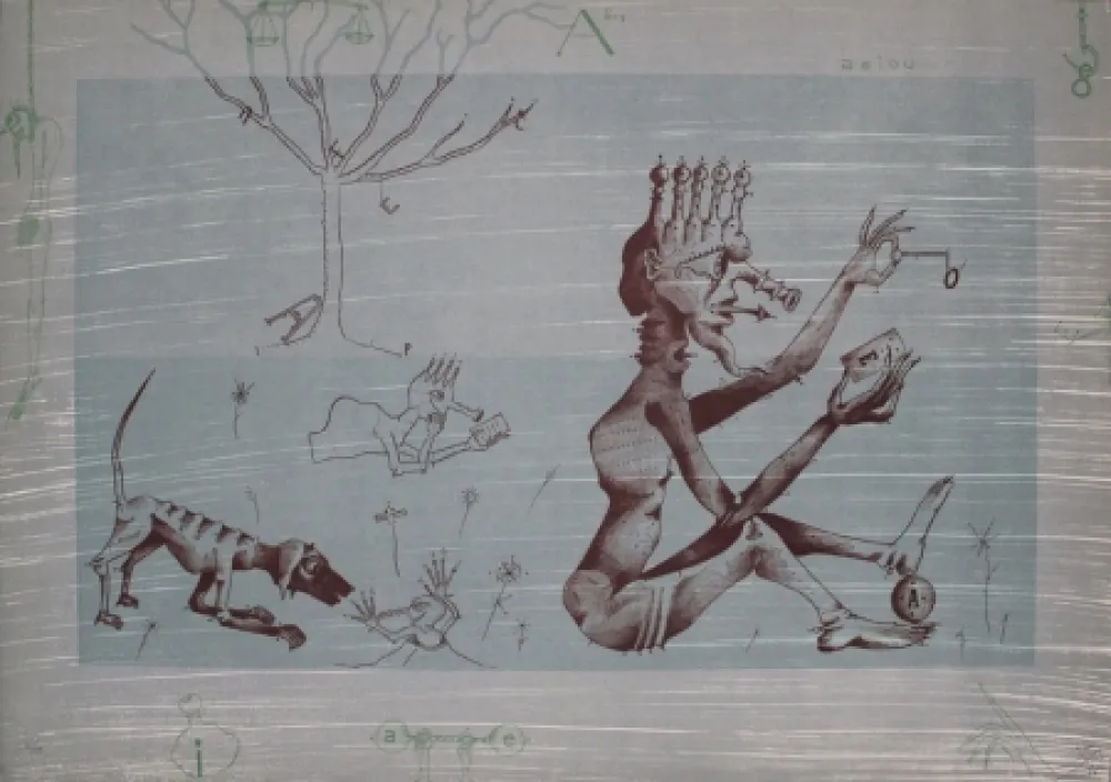 Litografia Ponç - Gos-1 / Dog-1