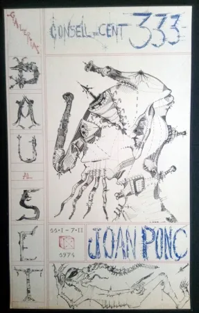 Cartaz Ponç - Joan Ponç Dau al Set 1974