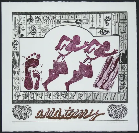 Gravura Pozzati - Anatomy