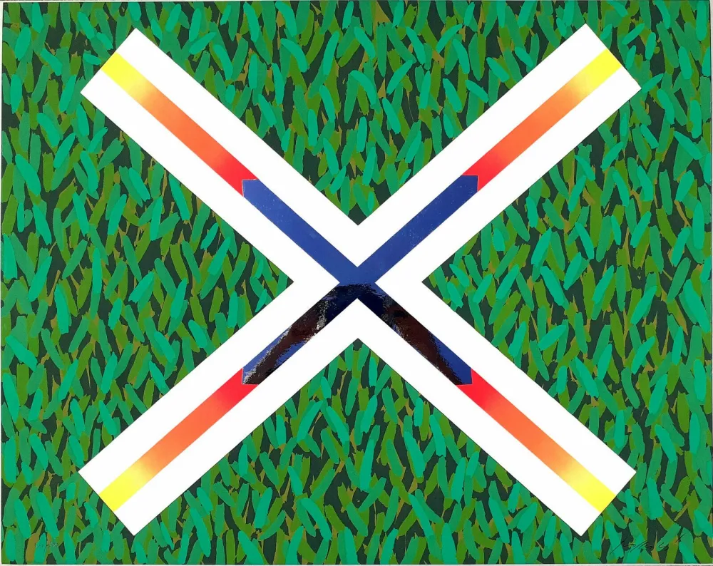 Serigrafia Pozzati - Croce di Sant'Andrea