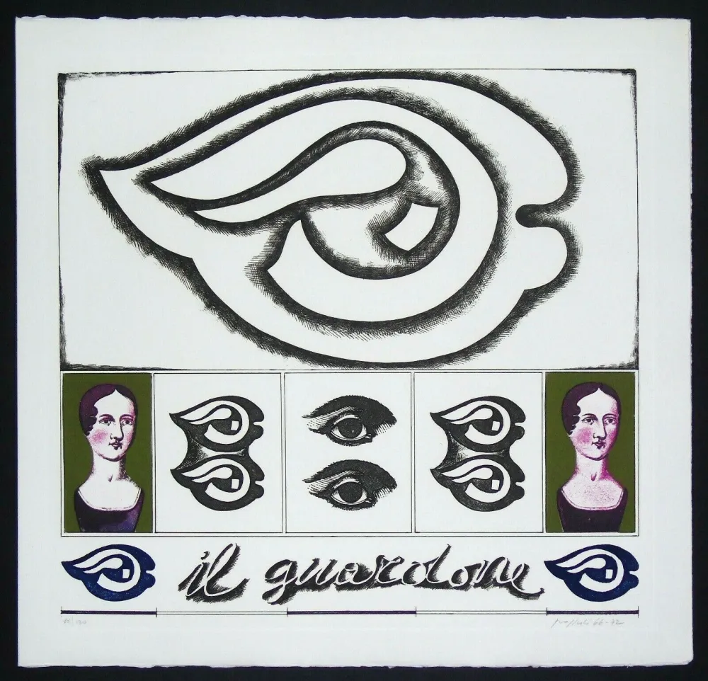 Gravura Pozzati - Il guardone