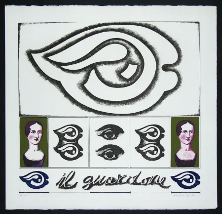 Gravura Pozzati - Il guardone