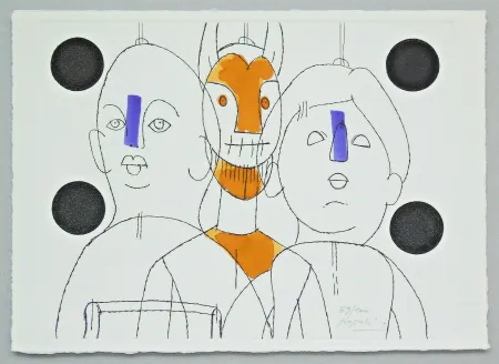 Gravura Pozzati - Il pittore è il burattinaio