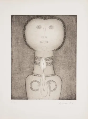 Água-Forte Prinner - Femme à la Bougie.