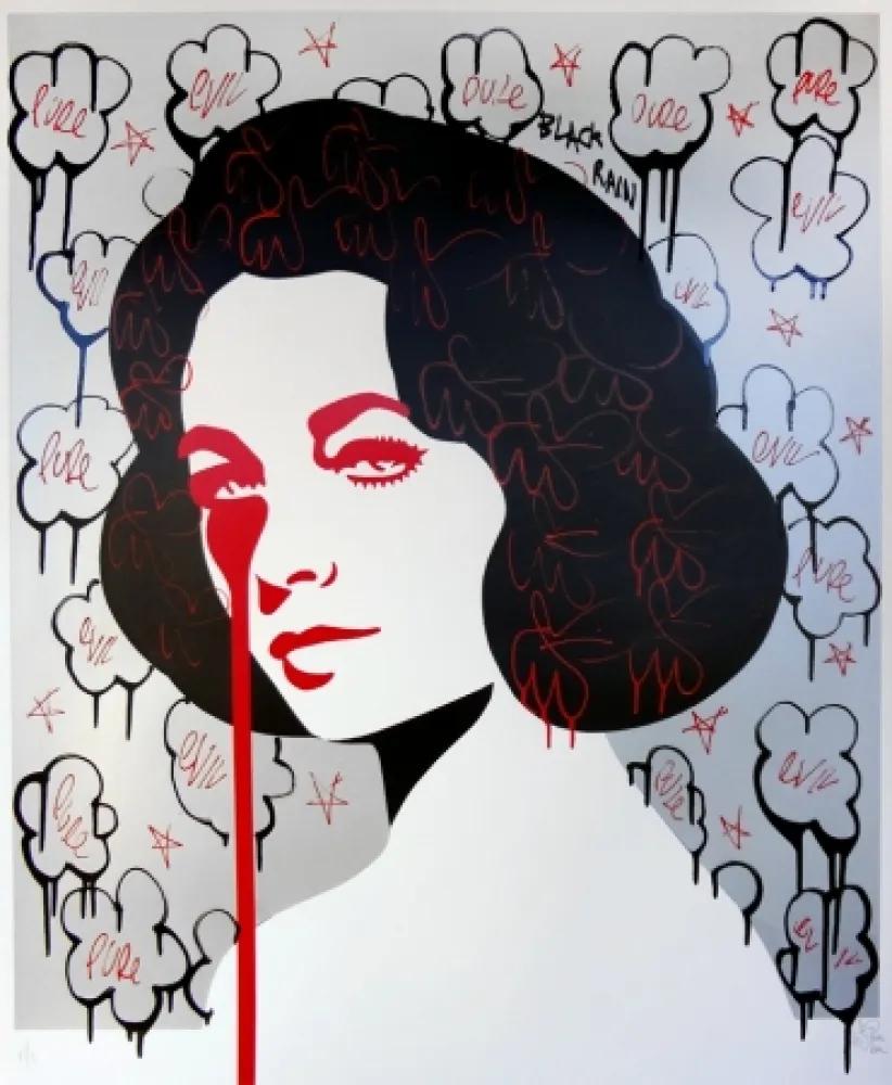 Serigrafia Pure Evil - Eddie Fisher's nightmare (silver popcorn)