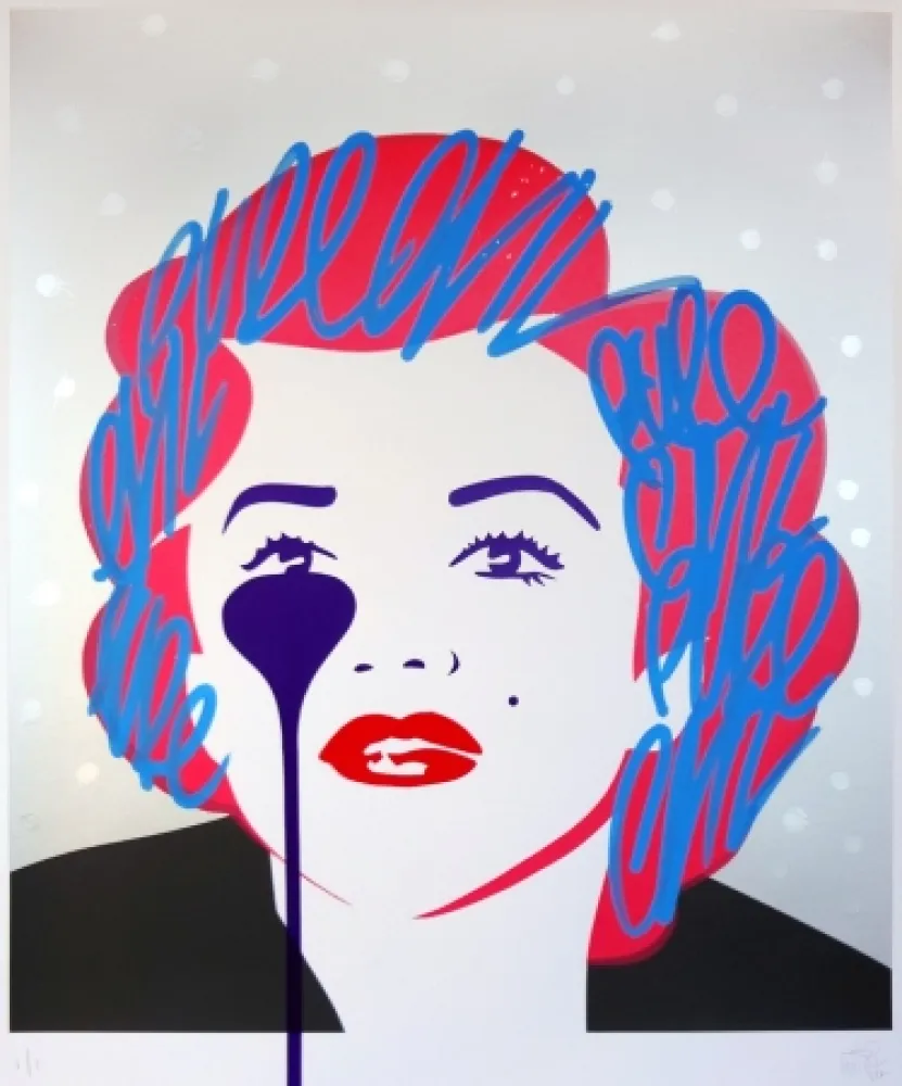 Serigrafia Pure Evil - The last Marilyn (silver dots)