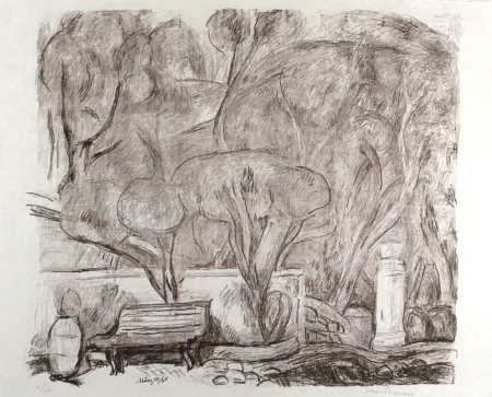 Litografia Purrmann - Garten in Levanto