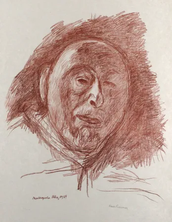 Litografia Purrmann - Selbstbildnis