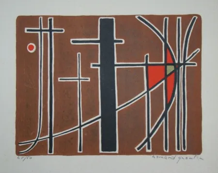 Litografia Quentin - Composition, 1956