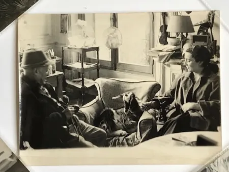 Fotografia Quinn - Picasso , Jacqueline Roque et la chèvre 