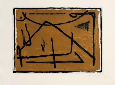 Gravura Ràfols Casamada - Los elementos III. Tierra