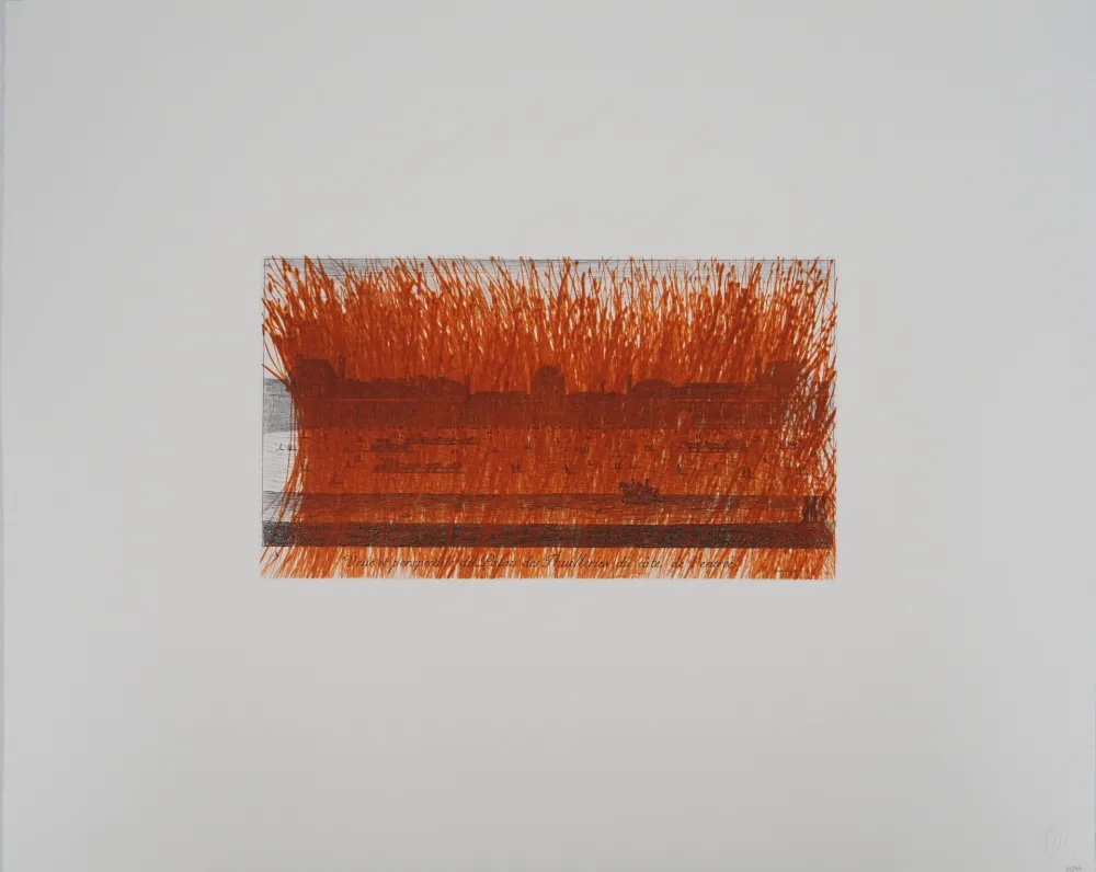 Gravura Rainer - Paris, Louvre et Jardin des Tuileries