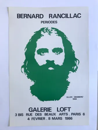 Cartaz Rancillac - Allen Ginsberg / Galerie Loft