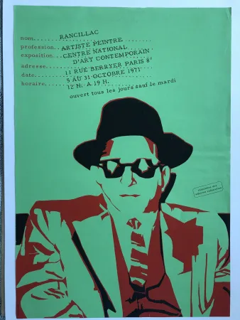 Cartaz Rancillac - Centre national d'art contemporain