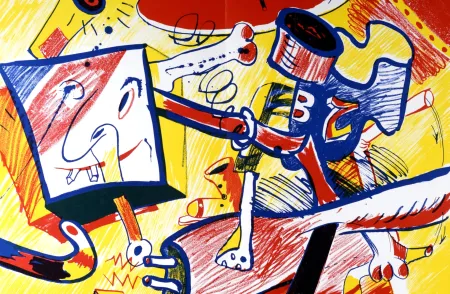 Litografia Rancillac - Composition, 1964