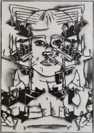 Litografia Ratcliff - No wonder nobody will play with you if you insist on being white all the time